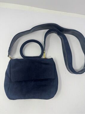 NEW Anthropologie Green Faux Leather Crossbody Fold Over Handbag Purse FLAW